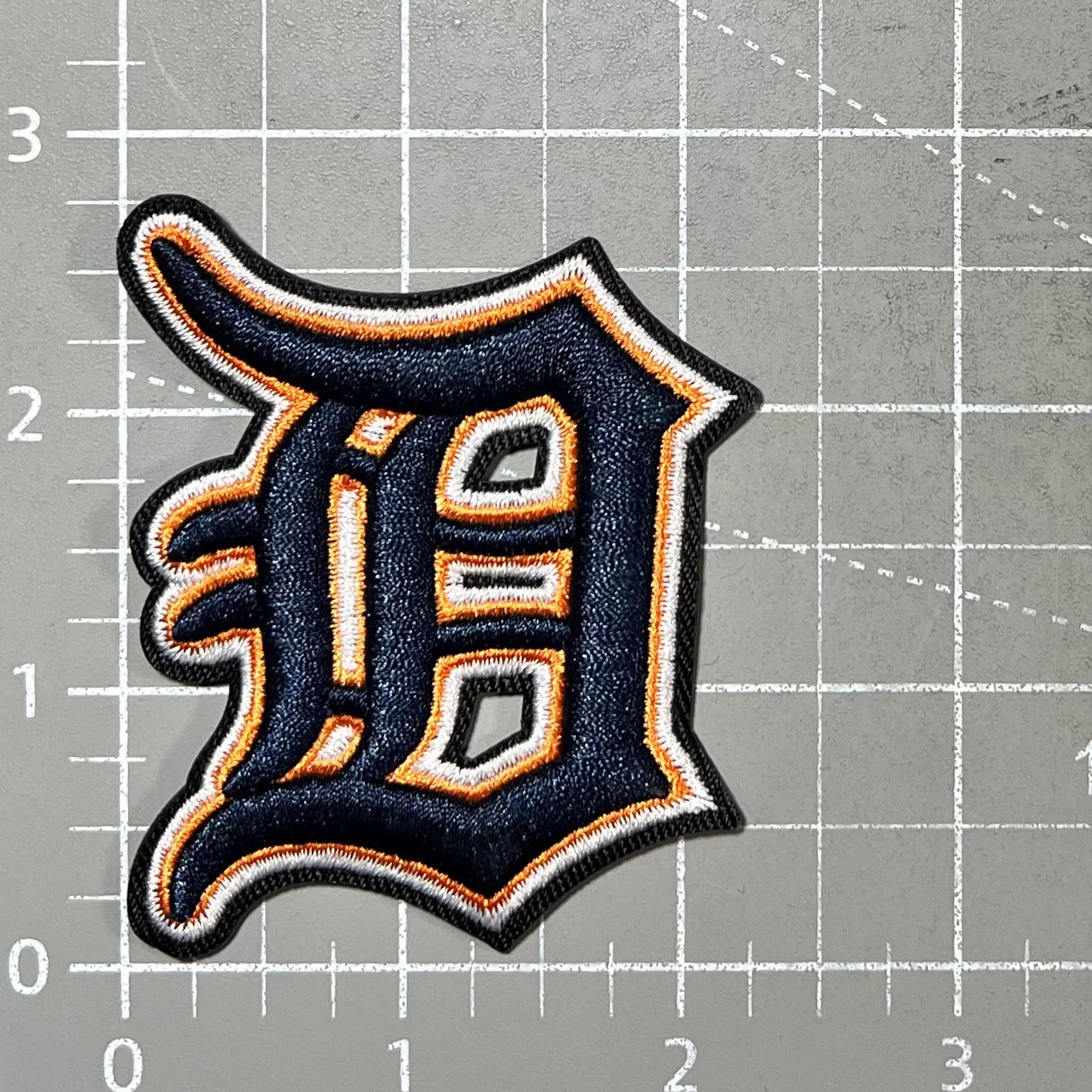 Detroit Tigers Patch D Logo Navy Blue Baseball 3D Embroidered Iron On 2.75×2.25″