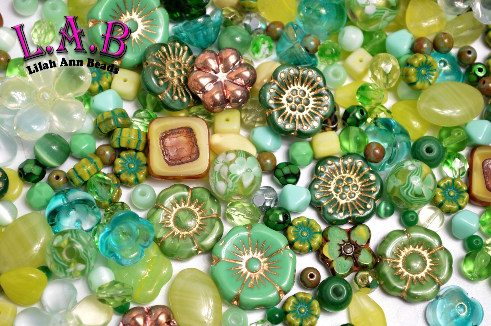 One Pound Fine Quality Czech Glass Bead Mix – 7 colors to choose from – CG900