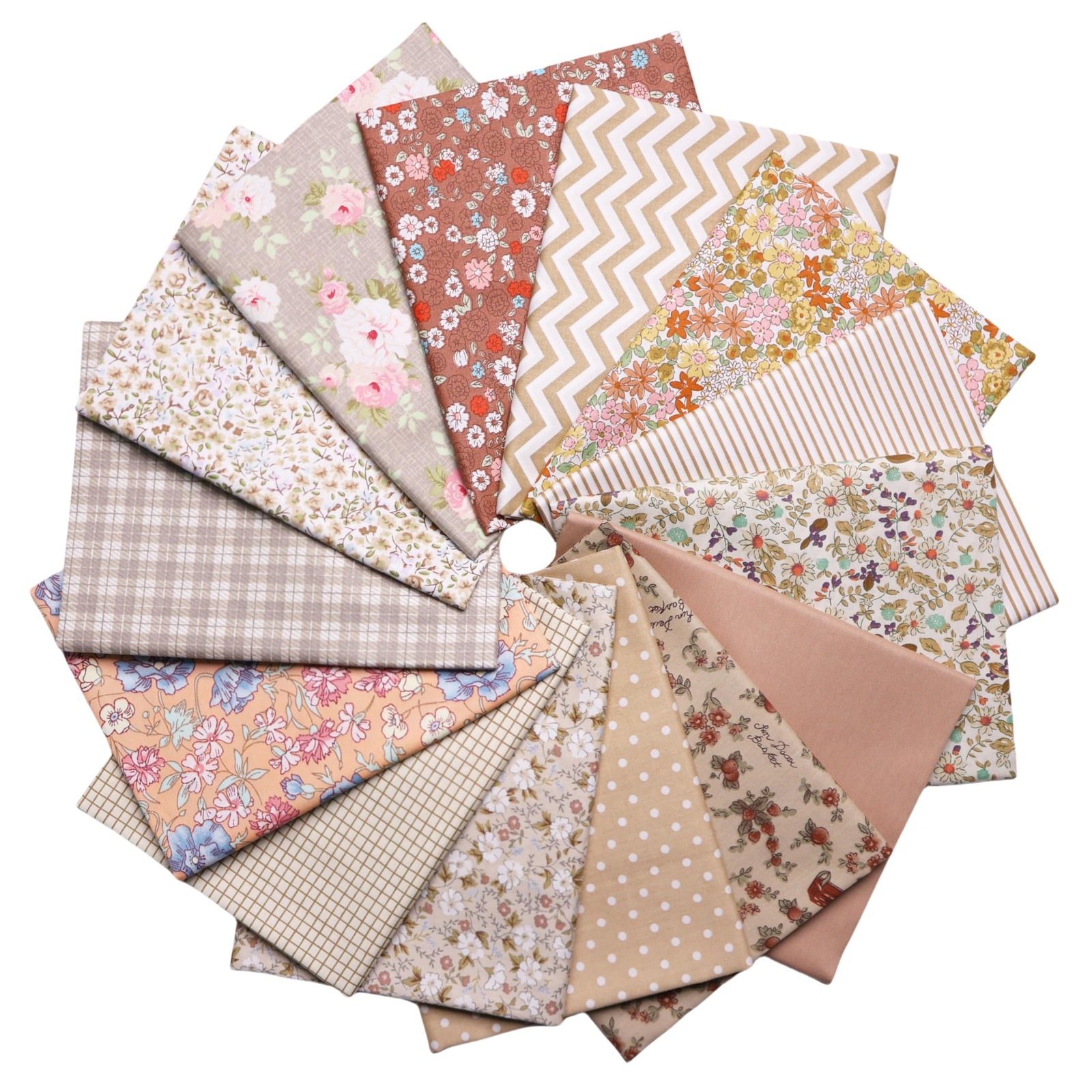 14pcs Cotton Fat Quarters Fabric Bundles 18×22 inch for Quilting, Sewing, Pat…