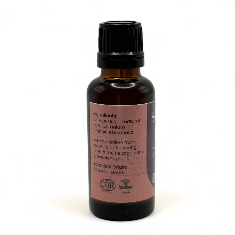 100% Pure Organic Rose Geranium Essential Oil Free Shipping