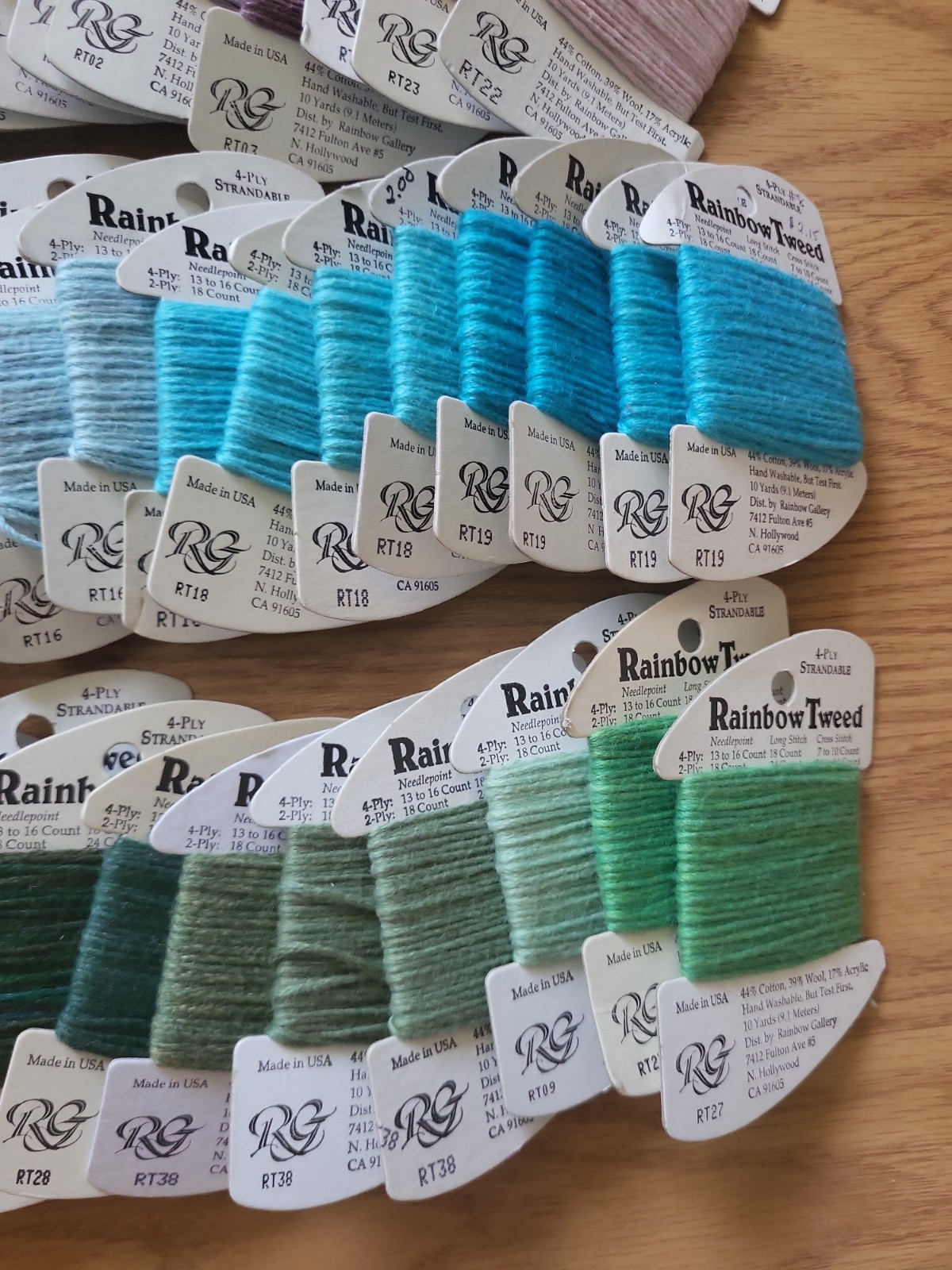 BIG Lot of 86 Rainbow Gallery Rainbow Tweed Wool Blend Floss/Yarn Needlepoint