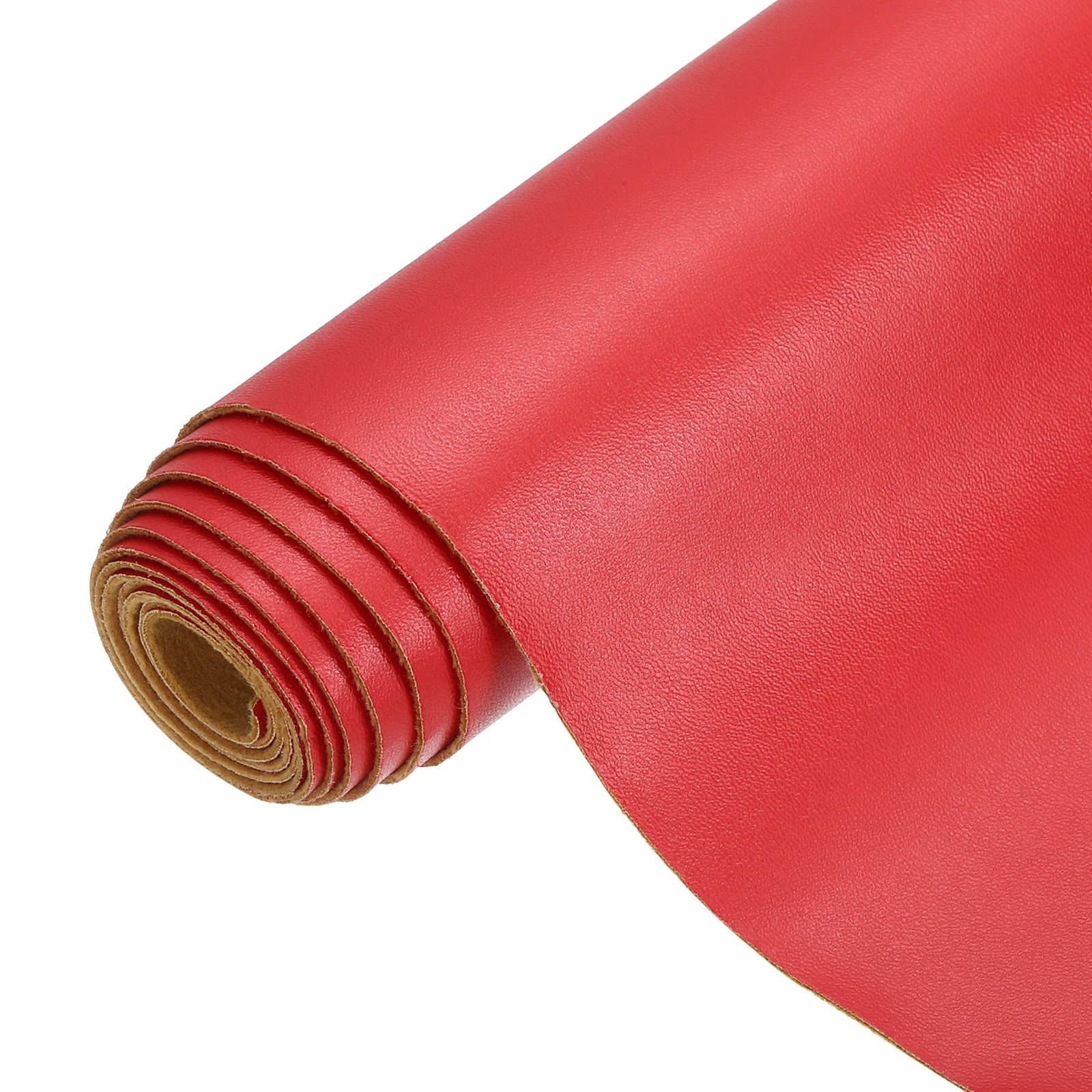 PU Faux Leather Fabric 0.4 Yards Synthetic Leather Material Red