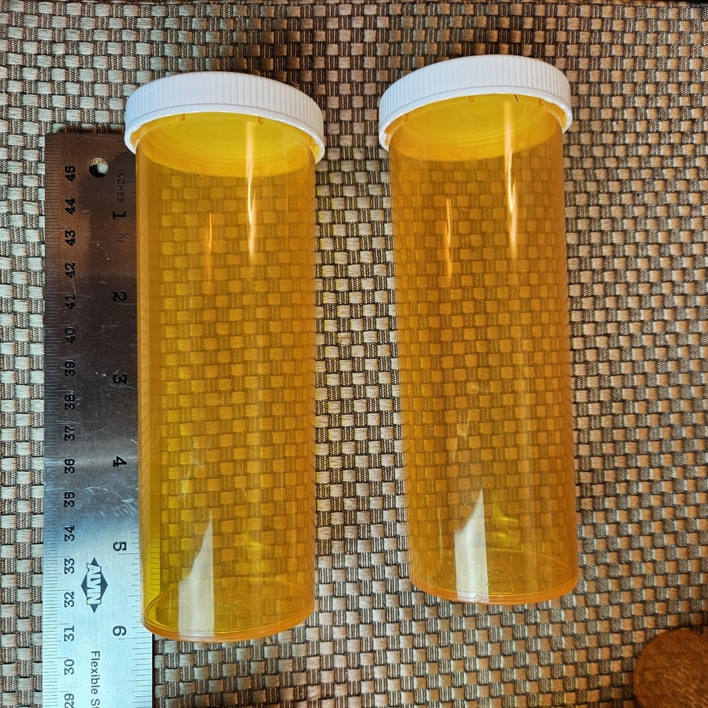 Empty RX Bottles 40 Crafting Storage Fishing Various Sizes Amber Green