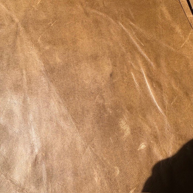 Slick Nick Brown wax/oil topcoat Discount Leather Hides 1.0mm ZA21