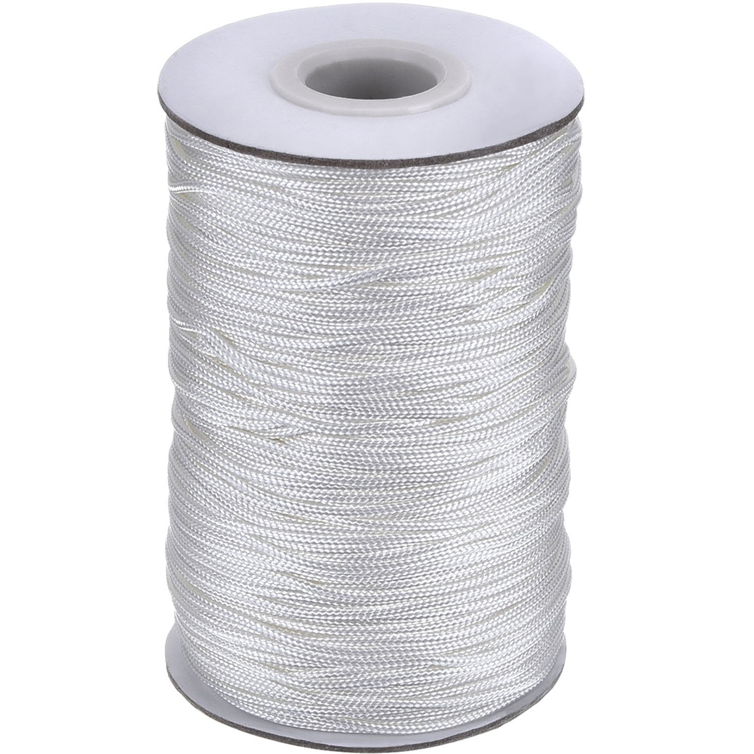 109 Yards White Braided Blind Cord 1.4mm for Window Shades Crafts Gardening
