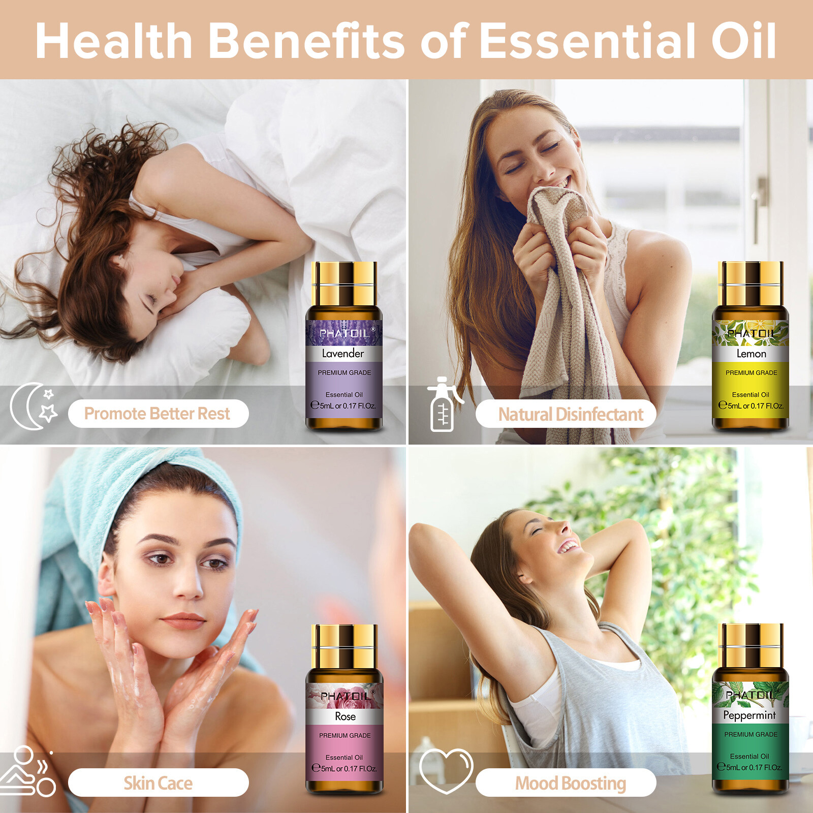 Best Essential Oil & Fragrance Oils Set Therapeutic Aromatherapy-Free Shipping