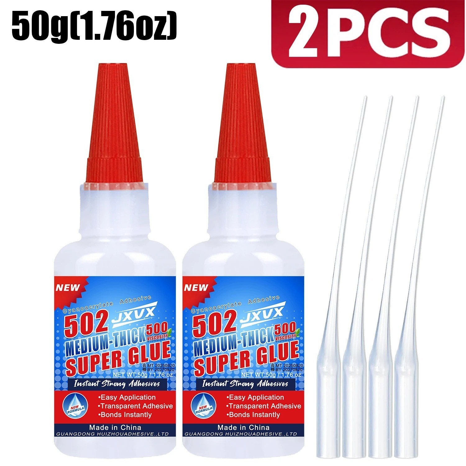 502 50g Super Glue Extra Strong Fast Instant Adhesive Metal Plastic Wood Glass