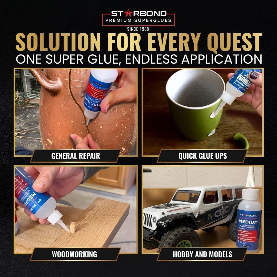 Medium CA Glue Bundle – 4oz + 6oz – Woodworking & Crafts