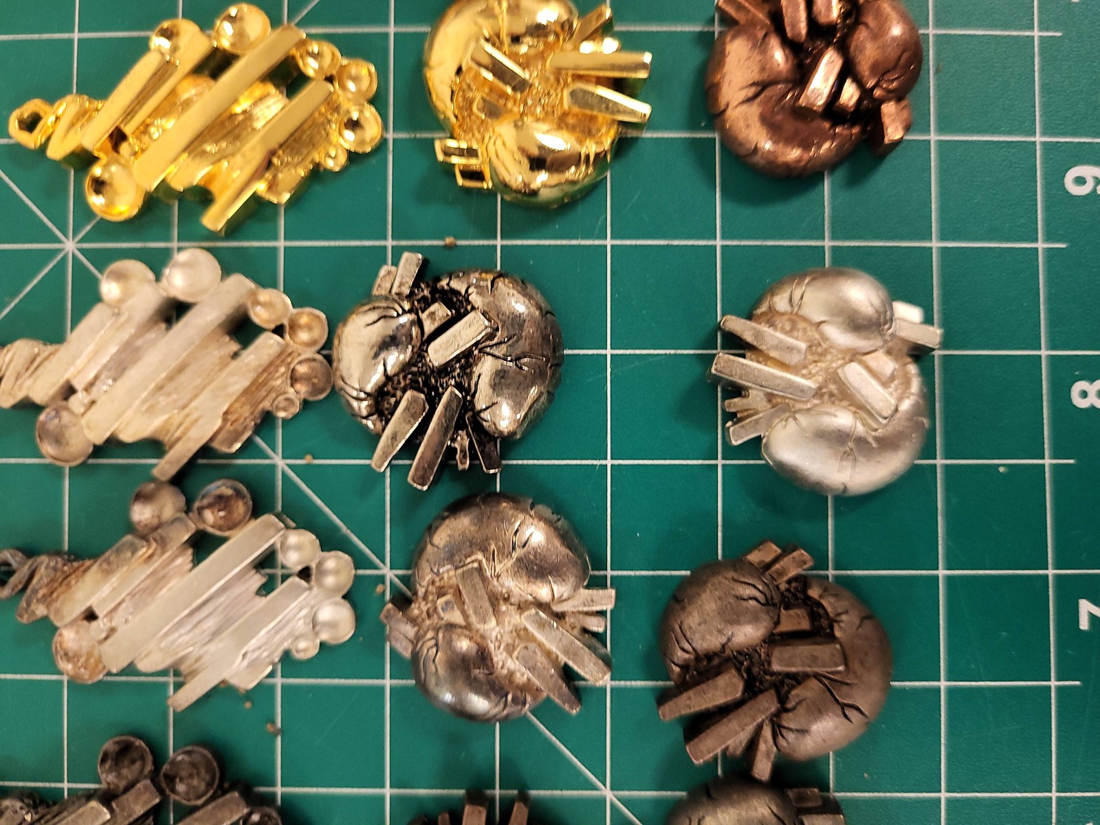 Lot 29 Metal Pendants Abstract Charms Bulk Jewelry Making Supplies Gold Silver