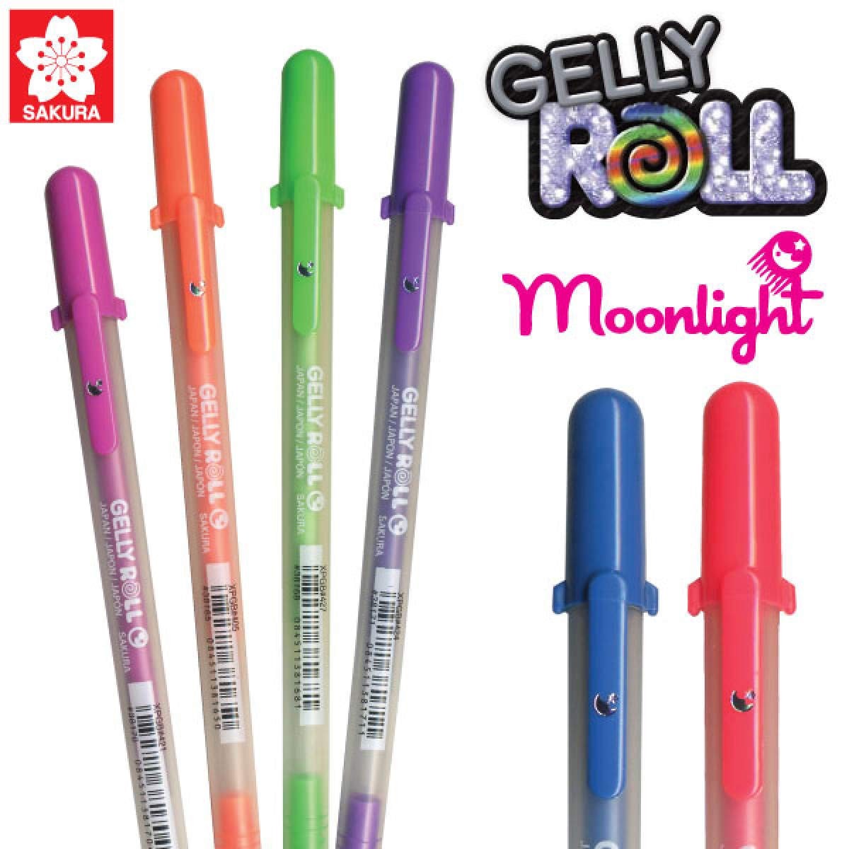 Sakura Gelly Roll Moonlight Gel Pen Set 12 Assorted Colors Fine and Bold Nibs