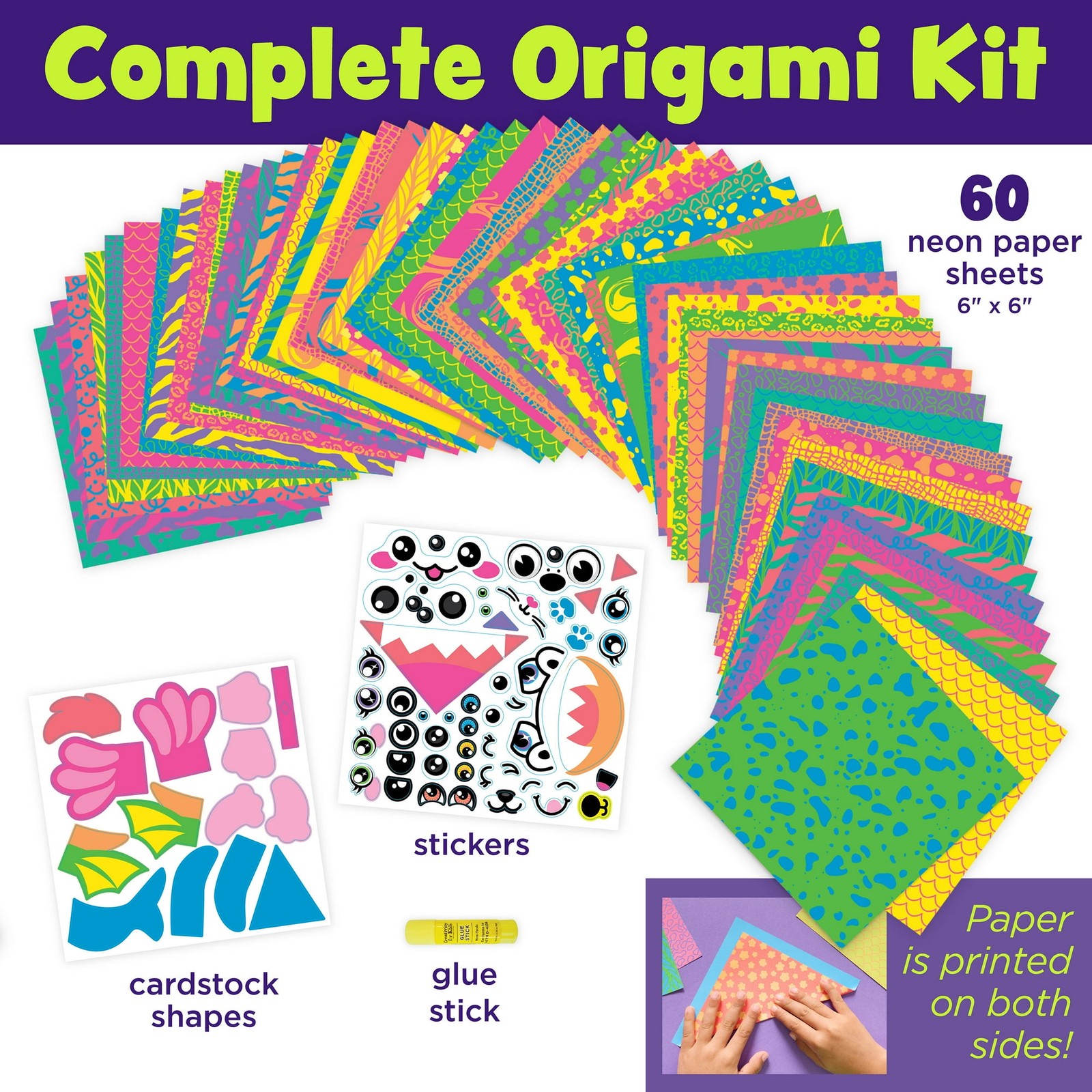 Creativity for Kids Craft: 60 Bright Papers, DIY Arts & Crafts for Kids