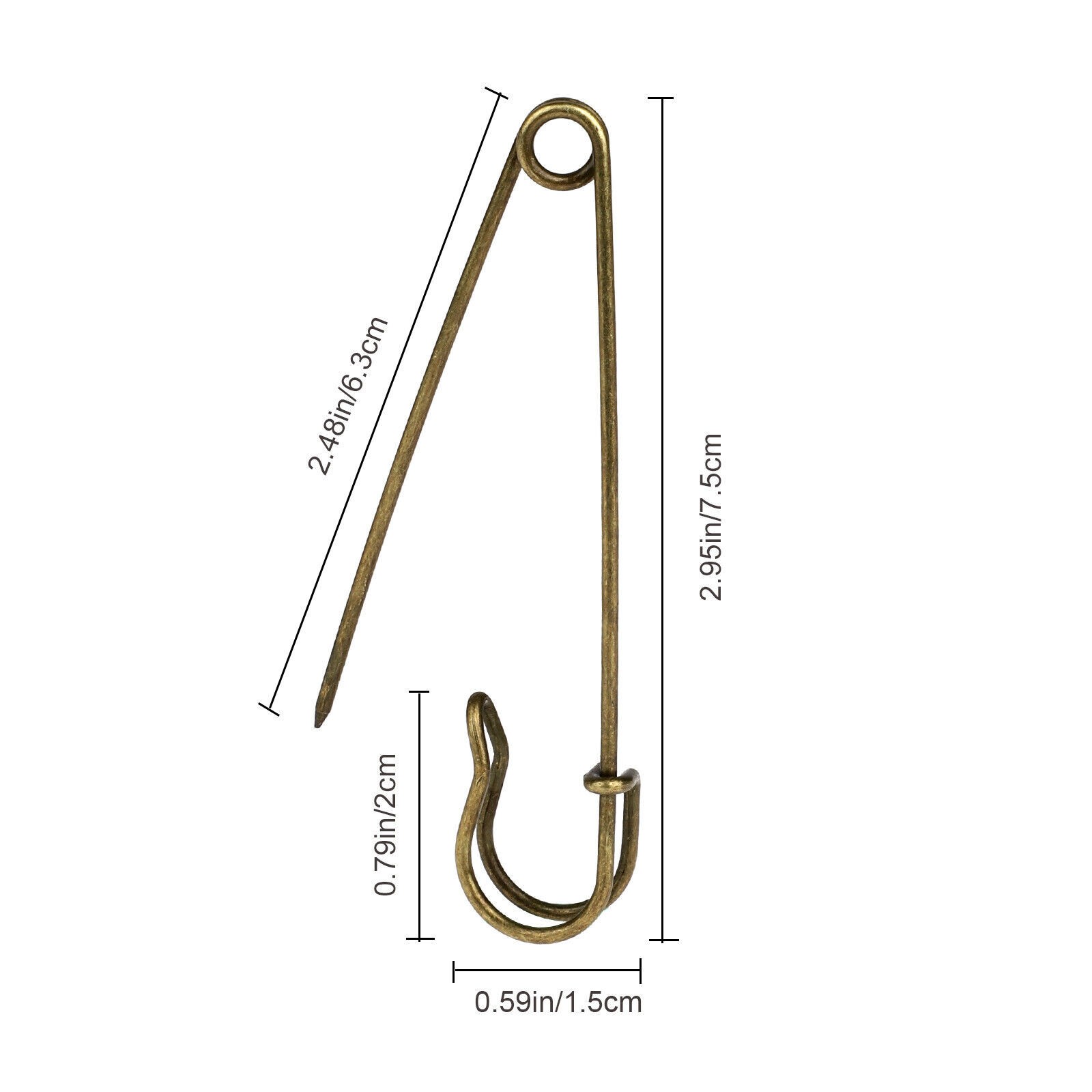 30Pcs Large Safety Pins Heavy Duty Blanket Pins Bulk Steel Spring Lock Pins