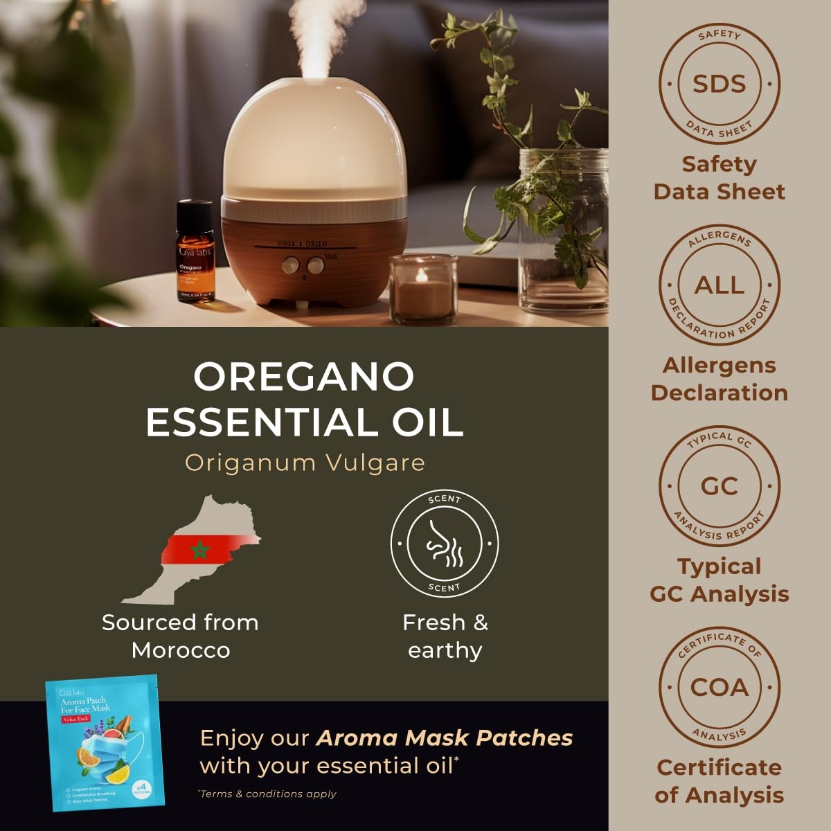 100% Pure Oregano Essential Oil – 0.34 Fl Oz – Oregano Oil for Hair, Skin, Di…