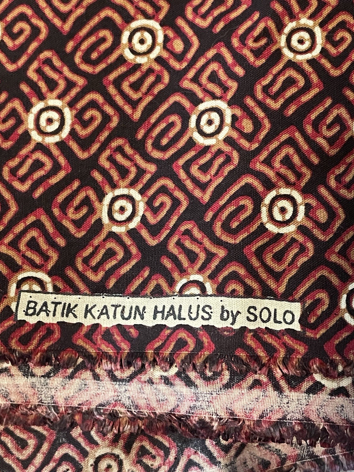 100% Cotton Fabric Batik Katun Halus Indonesia Red BTY. 45” New