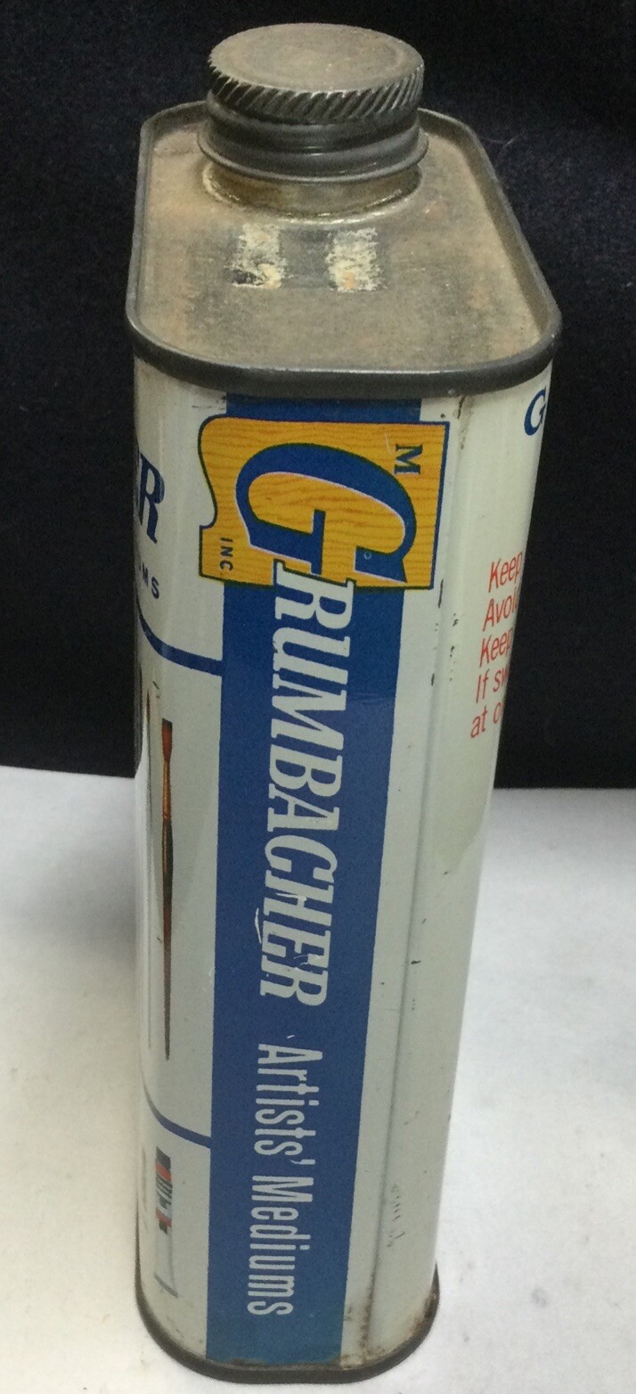 Vintage Grumbacher Turpentine 16 Oz. 1 pt. Can