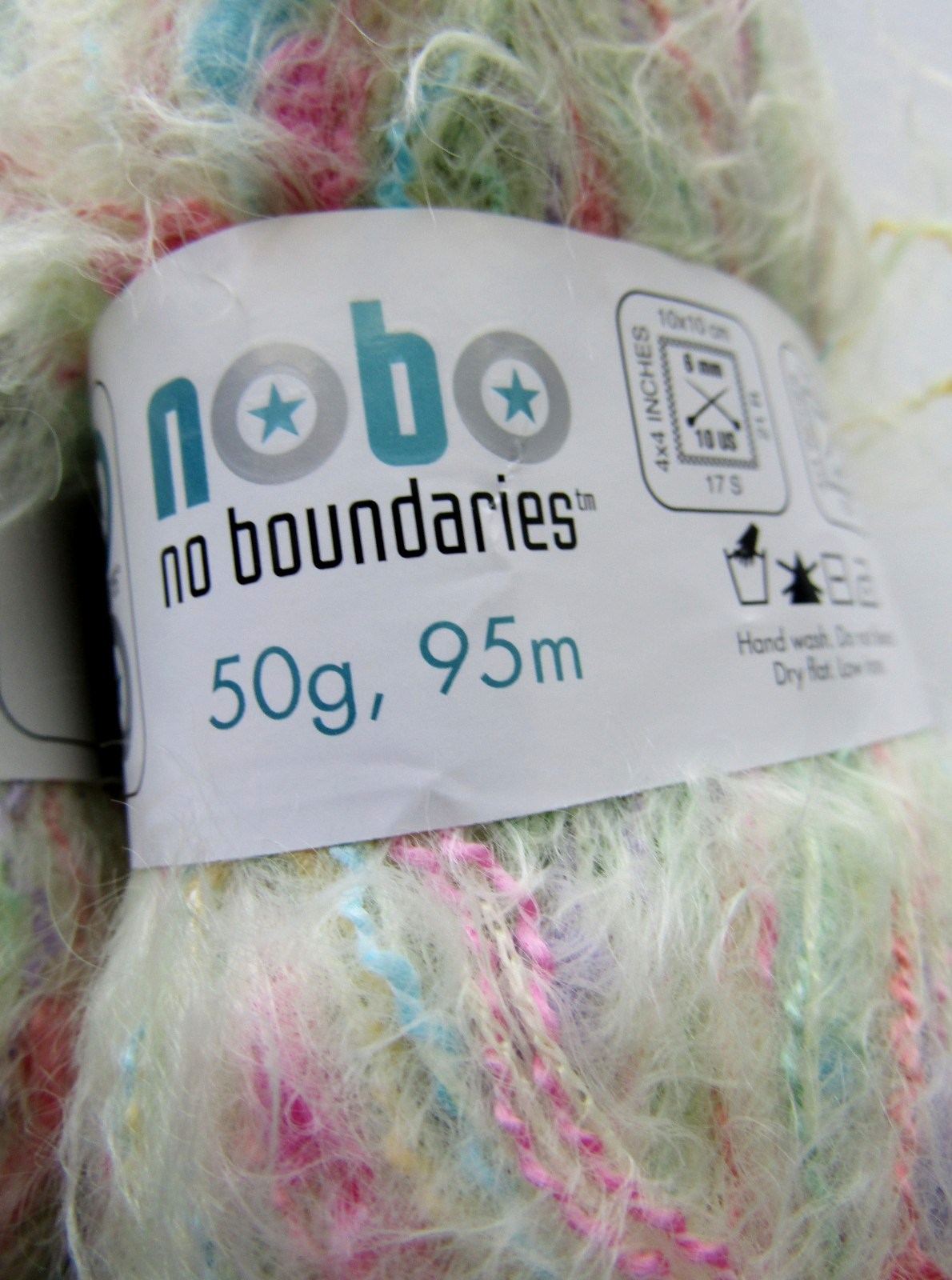 4x NOBO No Boundaries Yarn Pastel Green, Purple, Yellow, Pink 4 skeins