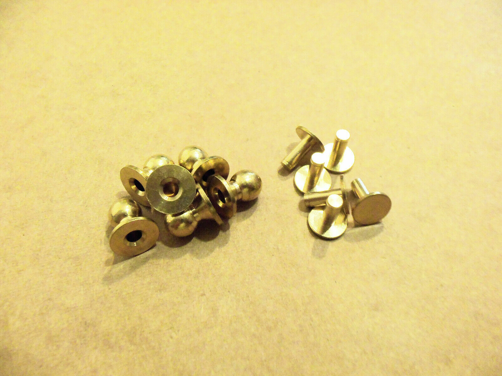 Sam Browne Solid Brass Button Studs (Pack Of 10)