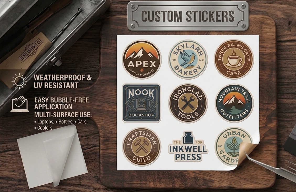 Custom Logo Stickers Product Labels Die Cut Stickers Custom Stickers Bulk Decal