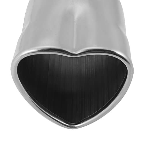 Car Exhaust Tip Pipe 2.36″ Inlet 2.72″x2.32″ Outlet Heart Shaped Exhaust Tail