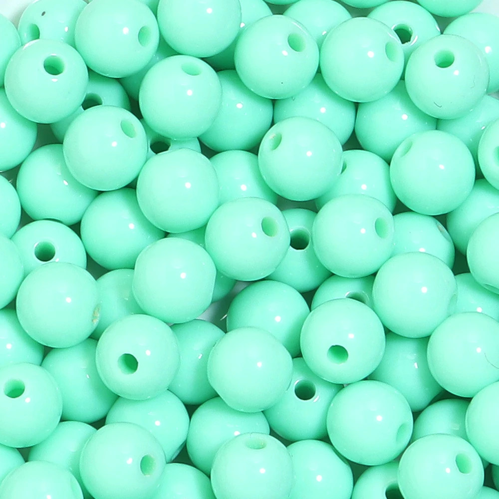 10-100Pcs/Lot 6-20Mm Solid Color round Acrylic Beads Loose Spacer Beads for Jewe
