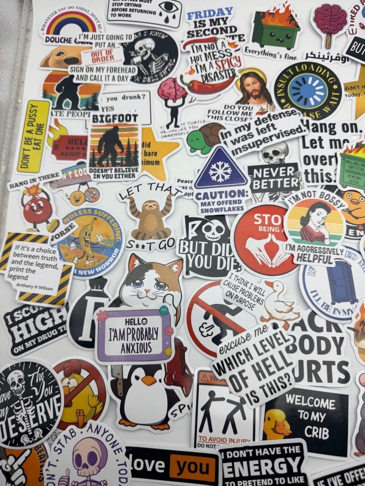 NEW Meme Stickers 15 Pcs Funny Humor Laptop Water Bottle Savage Snarky Sassy