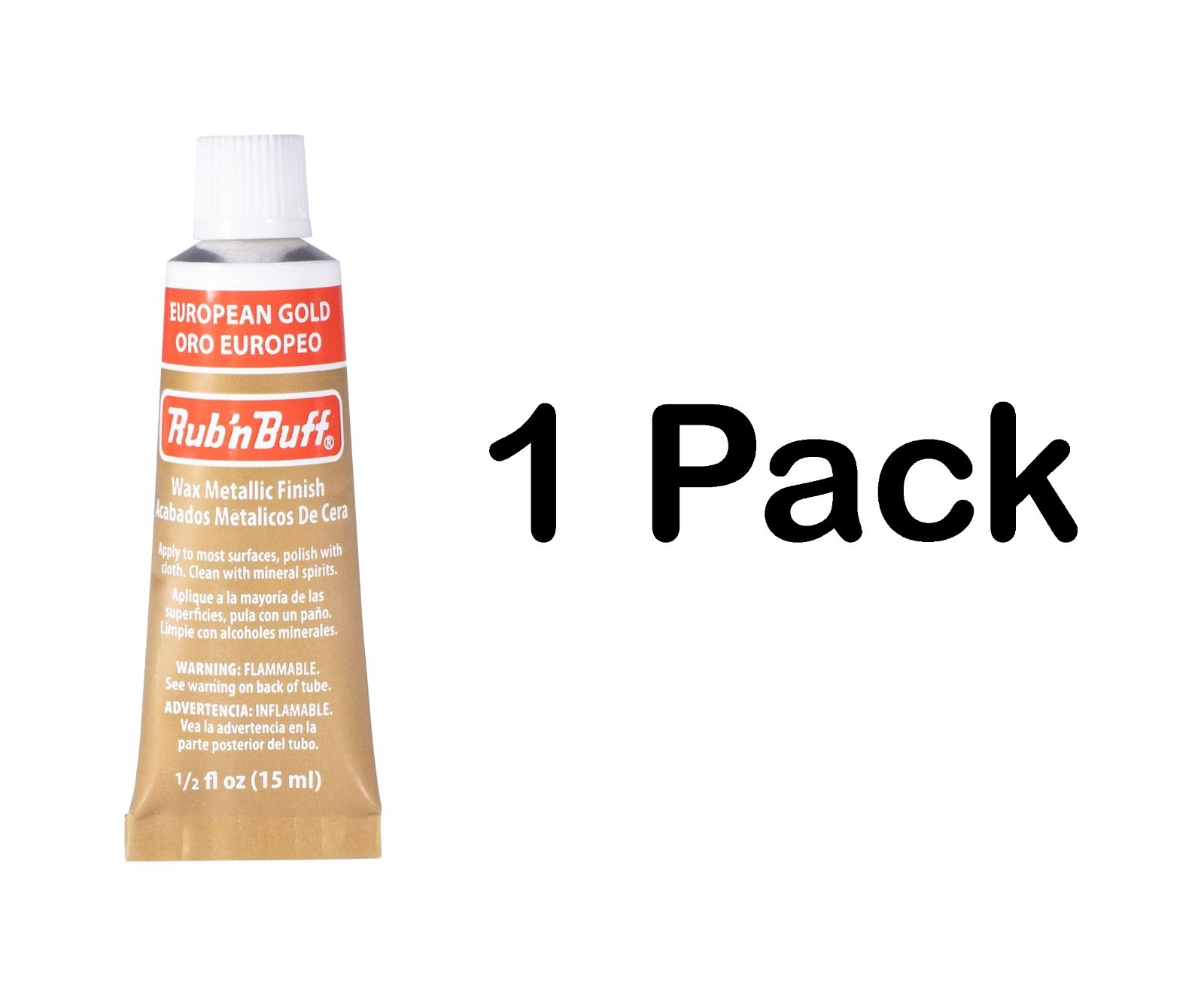 Amaco Rub ‘N Buff Wax Metallic Finish, European Gold, 0.5-Fluid Ounce & Lot Sale