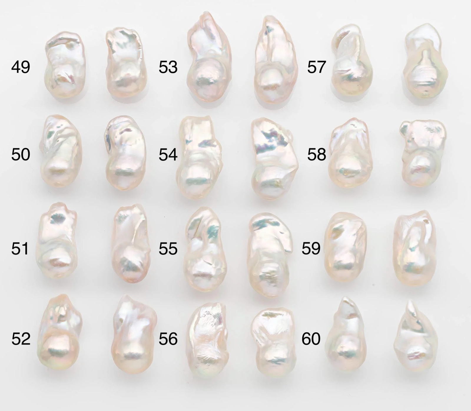 15-17mm White Baroque Pearl Matching Pair, High Luster Freshwater Pearls for Ea
