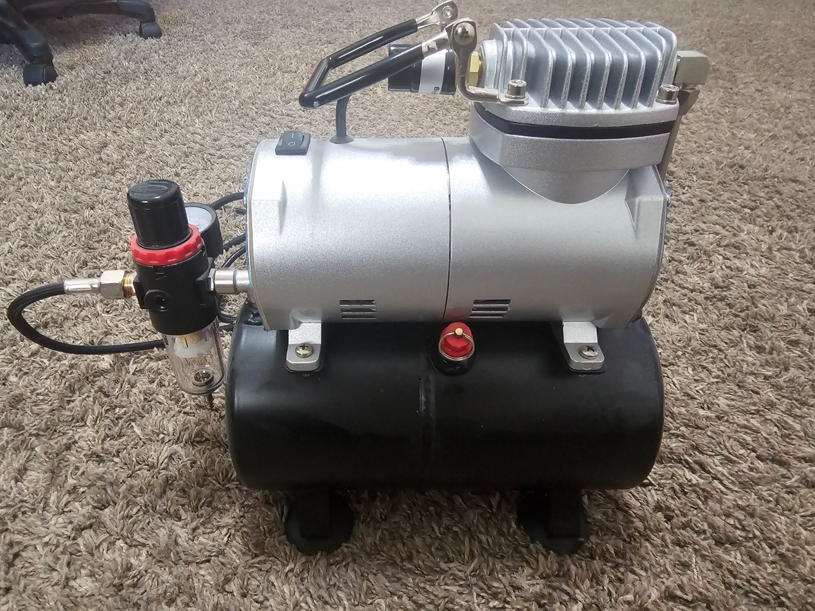 Timbertech AS-186 Piston Type 125W High-Performance Airbrush Compressor