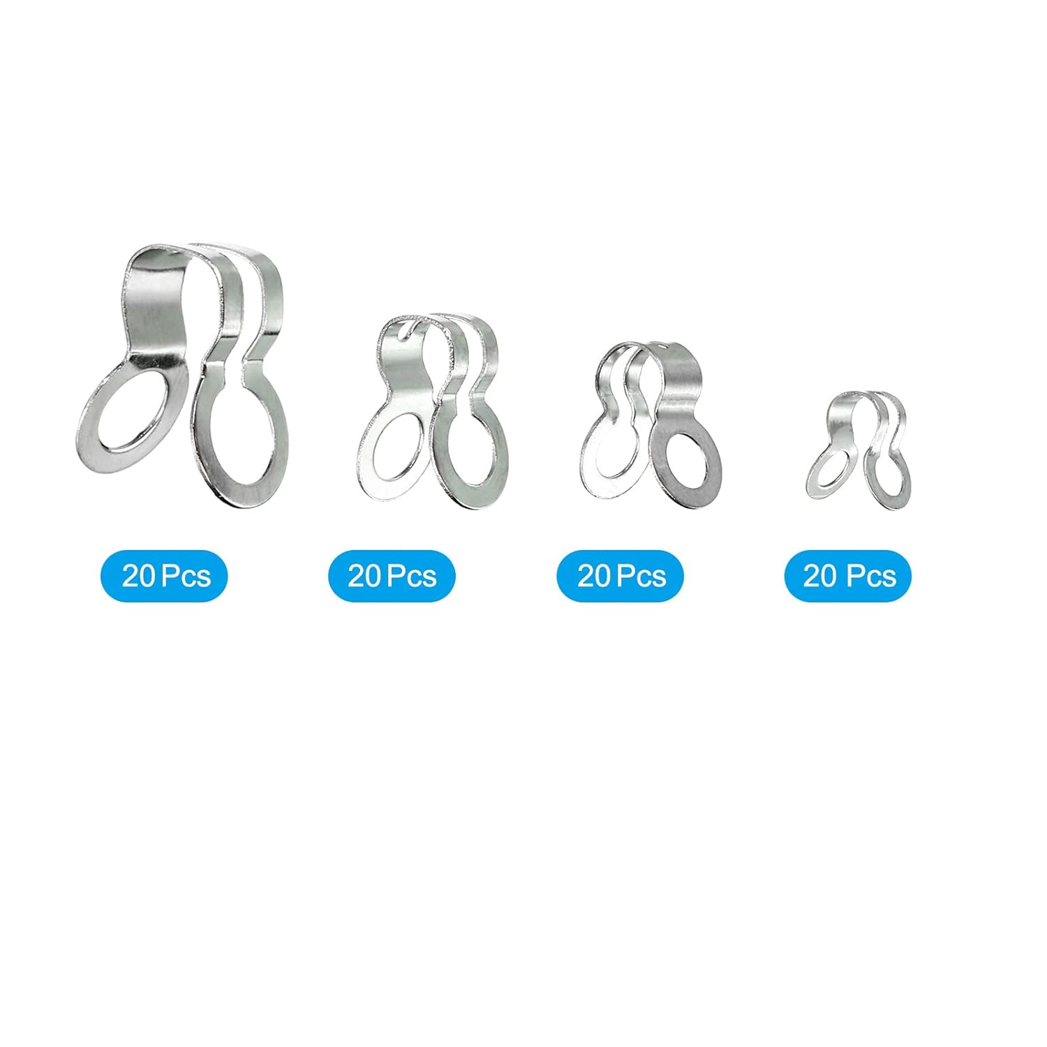 Ball Chain Connectors, Stainless Steel Double Ring Clasp Fit for 2.4/3/4.5/6M…