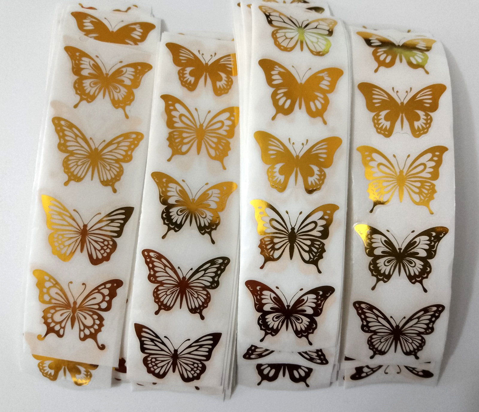 30 Self Adhesive Gold Foil Butterfly Stickers Crafts Scrapbooking 1.15″ x 0.85″