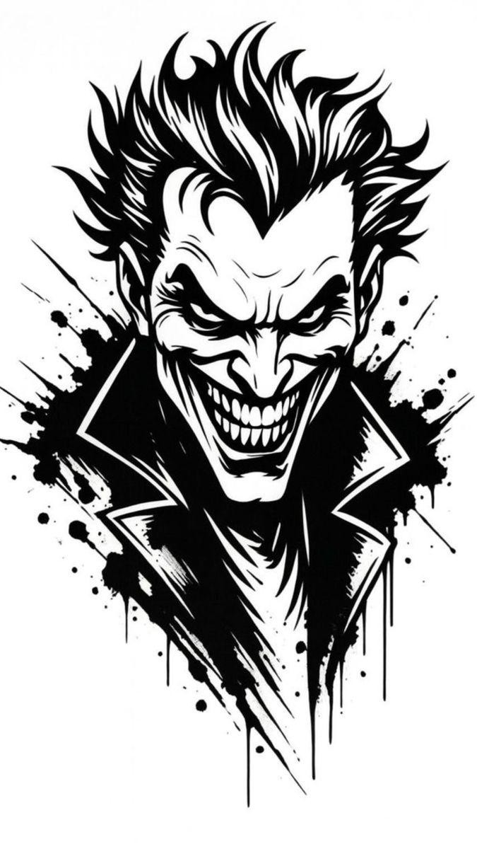 Menacing Wild Hair Character Stencil for Unique Crafting Projects – StencilAir