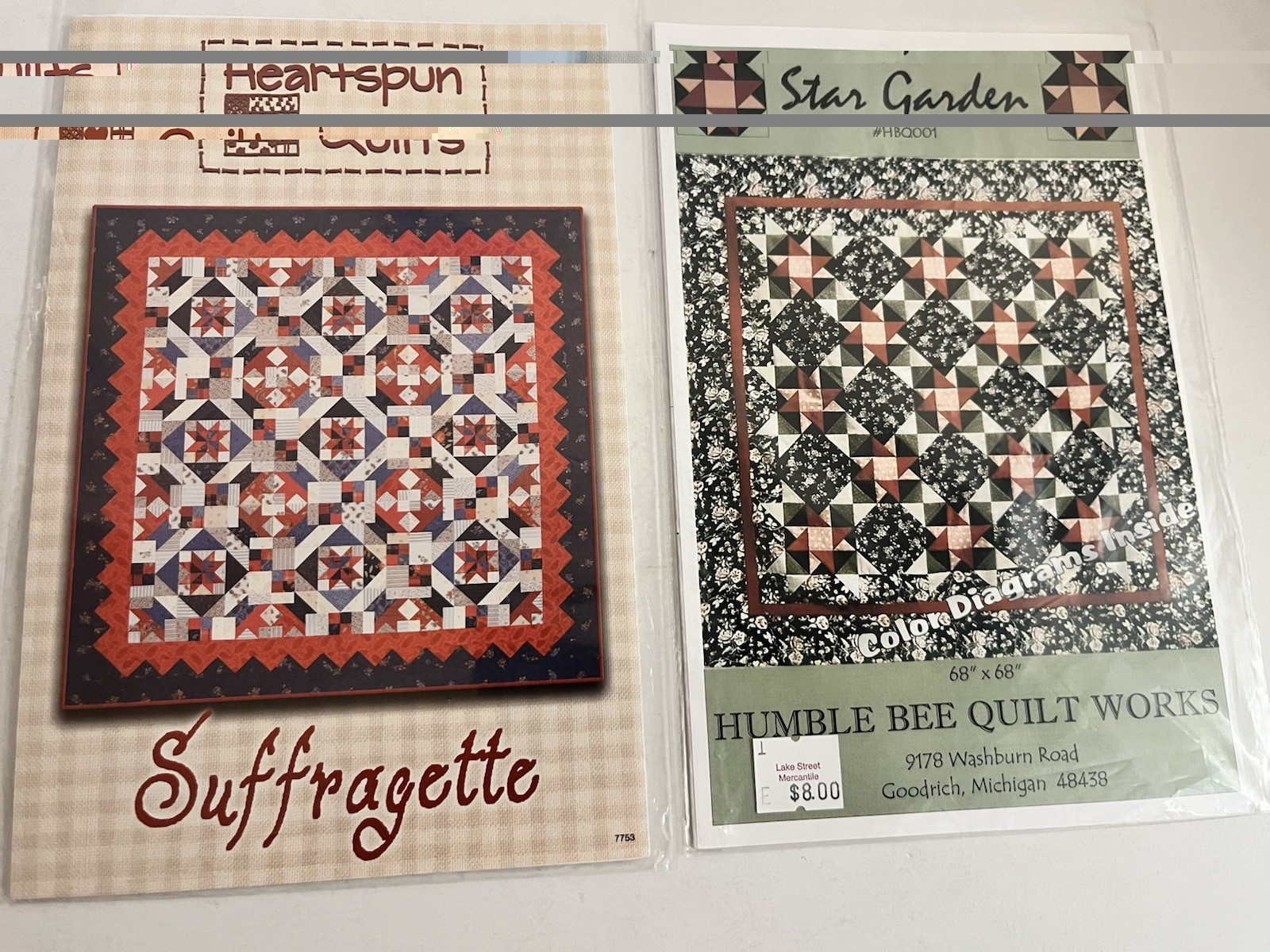 Lot QUILT PATTERN 12 Varies Styles Sizes Pieced Applique STARS HOUSES ANIMALS