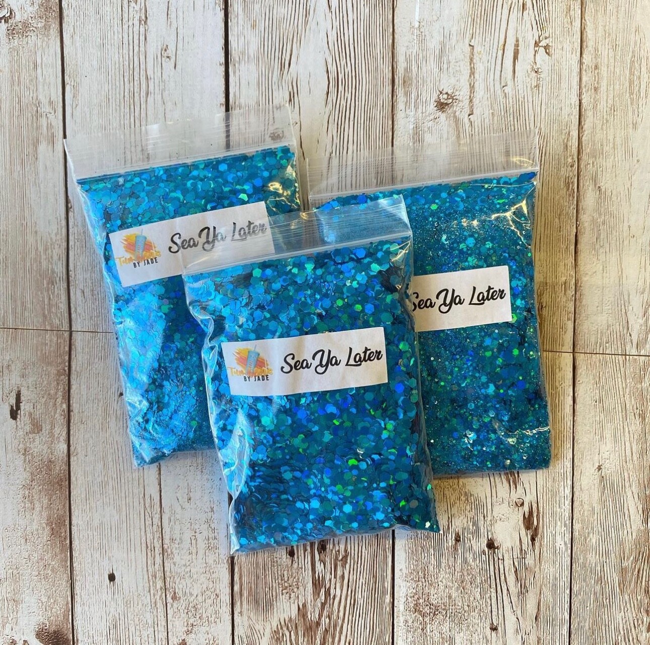 Light Shiny Baby Blue Holographic Chunky Glitter 2 oz Bag (FREE & FAST SHIPPING)