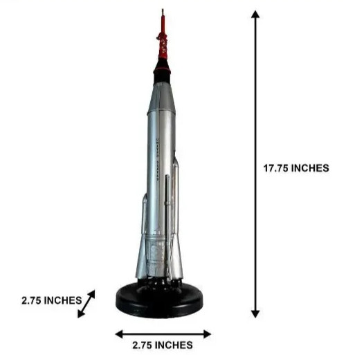 Mercury Atlas Rocket Spacecraft Metal Model 18″ NASA Space Exploration Mission