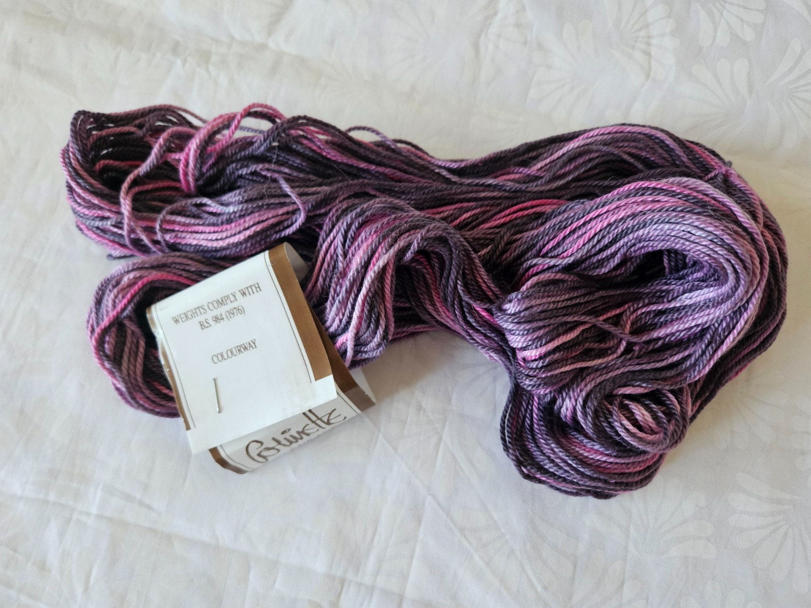 2 Skeins Colinette Hand Dyed Yarn – Vintage Wales – Fiber Unknown –