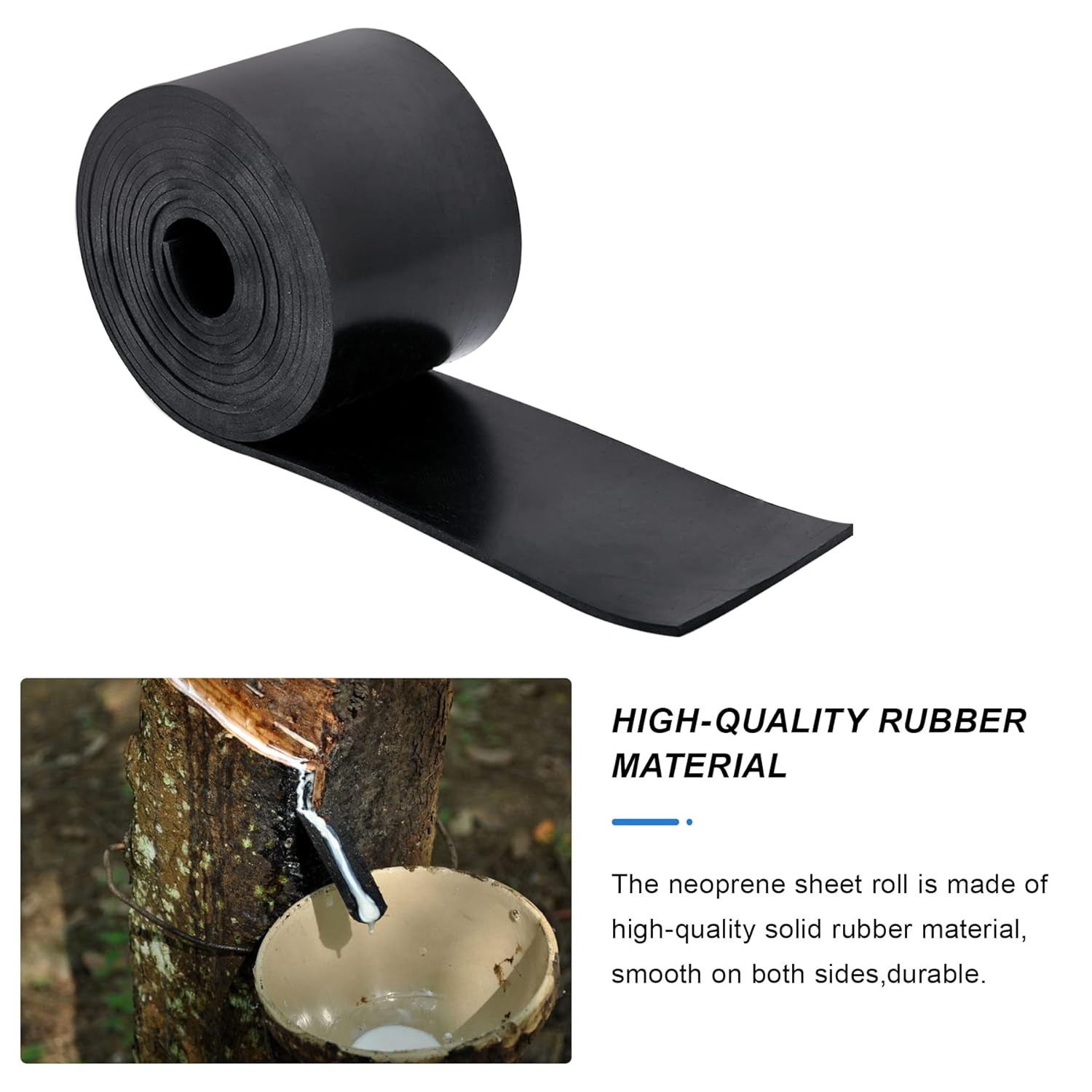 Neoprene Rubber Sheet Solid Rolls Strips Gasket for DIY Gaskets/Pads/Crafts