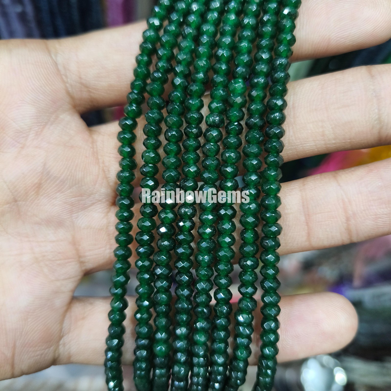 AAA Quality Stone Emerald Beads, Faceted Emerald Beads, Gemstone Emerald Beads