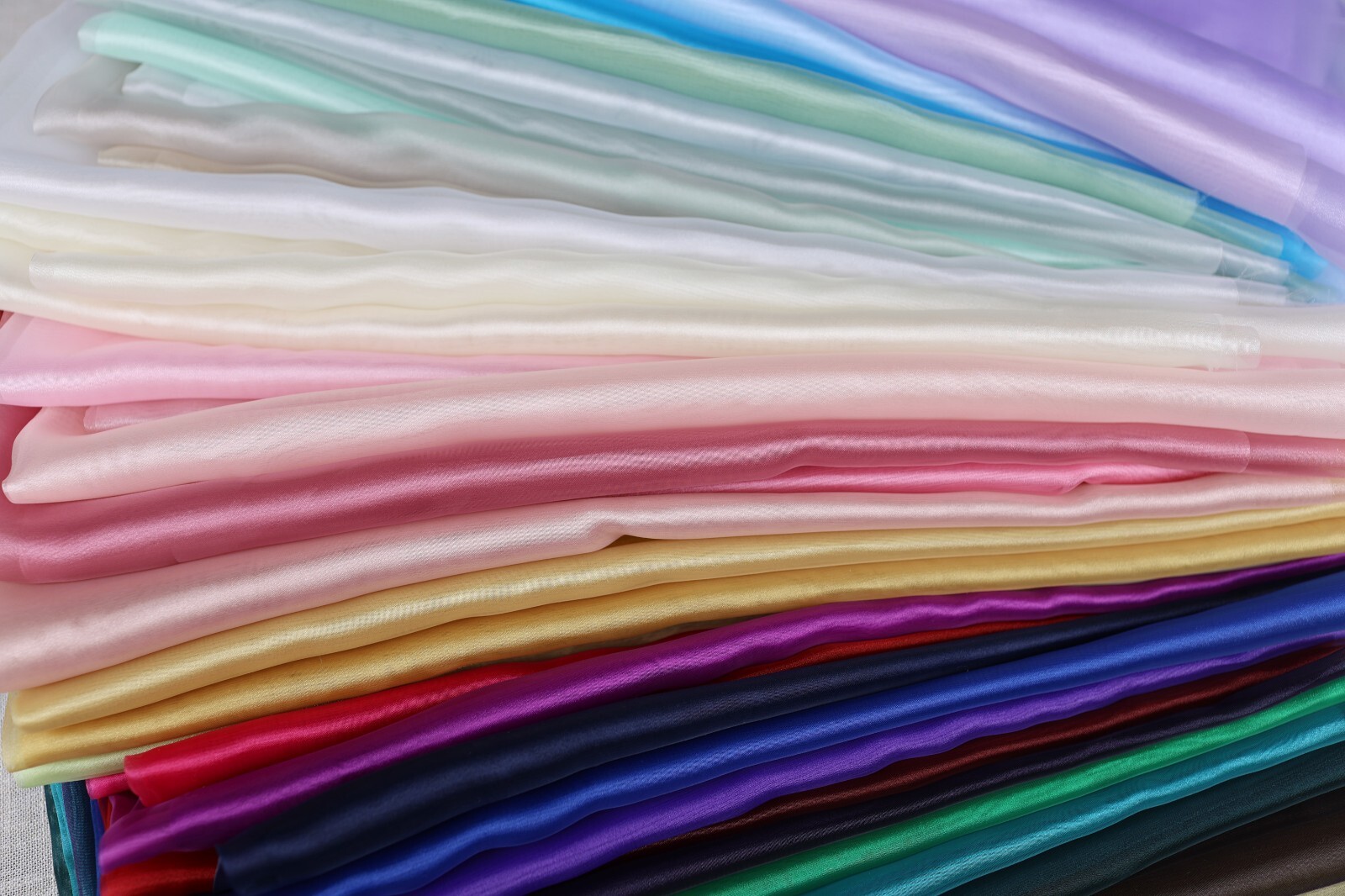 47 colors Crystal Sheer Organza Fabric SWATCH