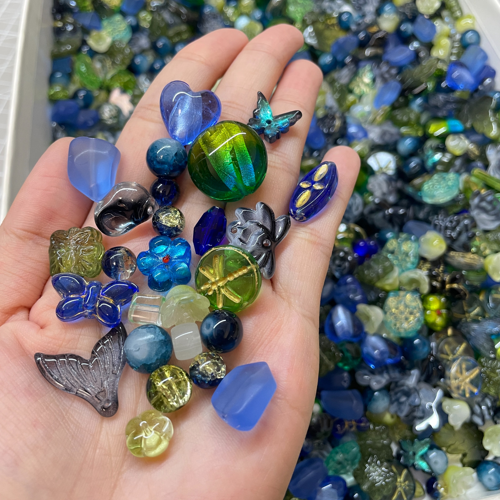 100g Handmade Glass Beads for Jewelry Making – 200 Mixed Styles Assortment