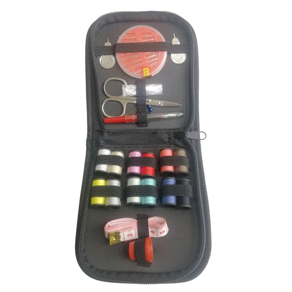 Mini Home Sewing Kit Measure Scissor Thread Needle Travel Storage Box
