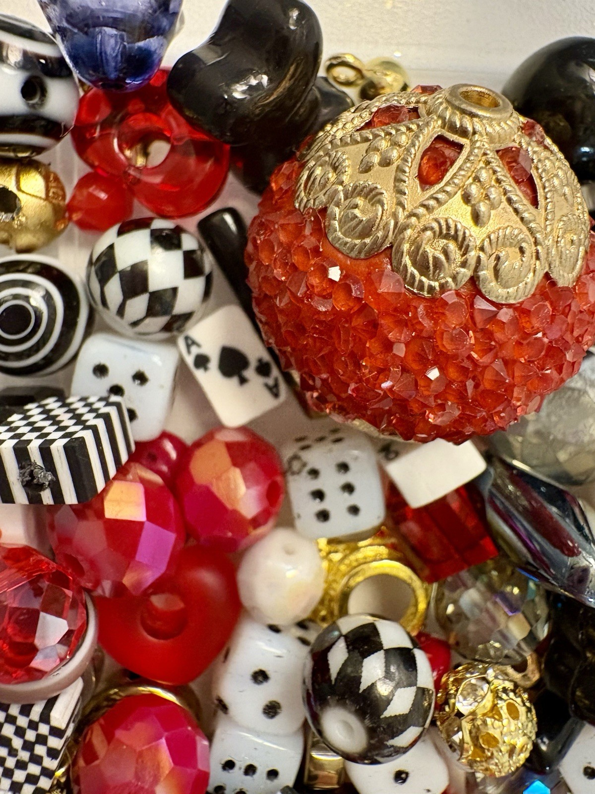 Casino Nights BEAD MIX for Jewelry Making – Glass, Gemstone, Boho, Czech