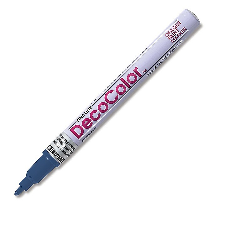 DecoColor, Paint Marker, Ultramarine Blue Ink, Fine Point, Permanent, Oil Based