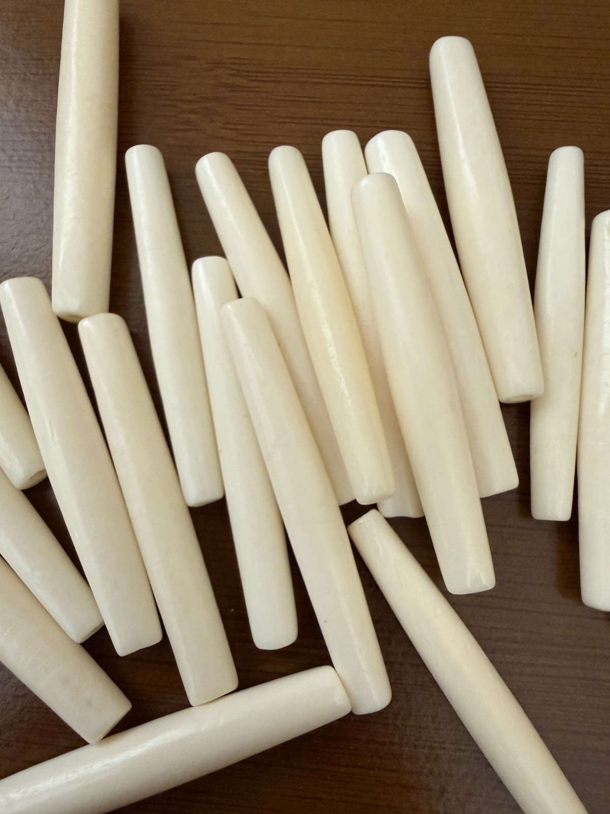 20PC White Buffalo Bone Hair Pipe Tube Beads 1 1/2″