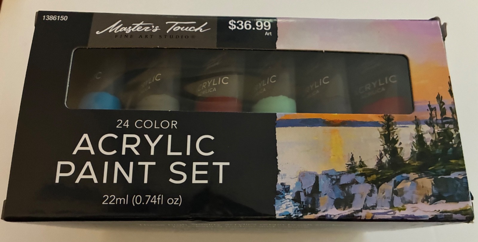 Master’s Touch Fine Art Studio Acrylic Paint Set 24 Colors 22ml Tubes NEW Sealed