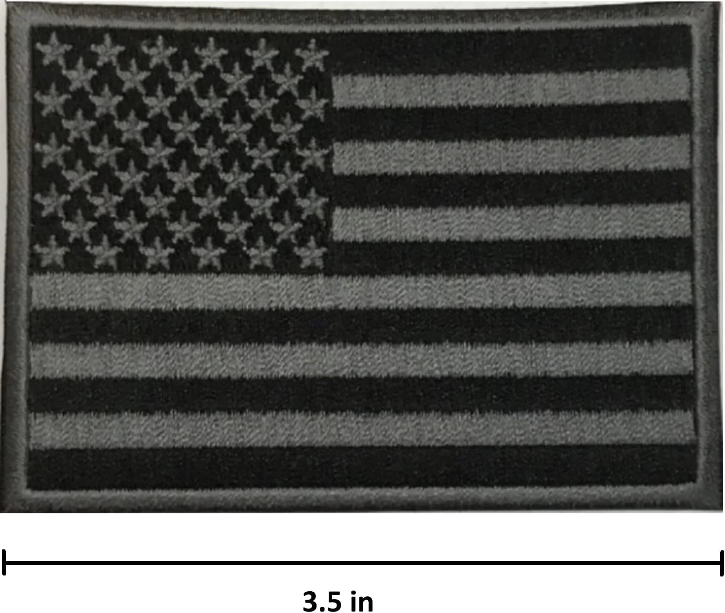 Tactical Black American Flag Patch Premium Embroidered, 3.5in – Iron On/Sew On –