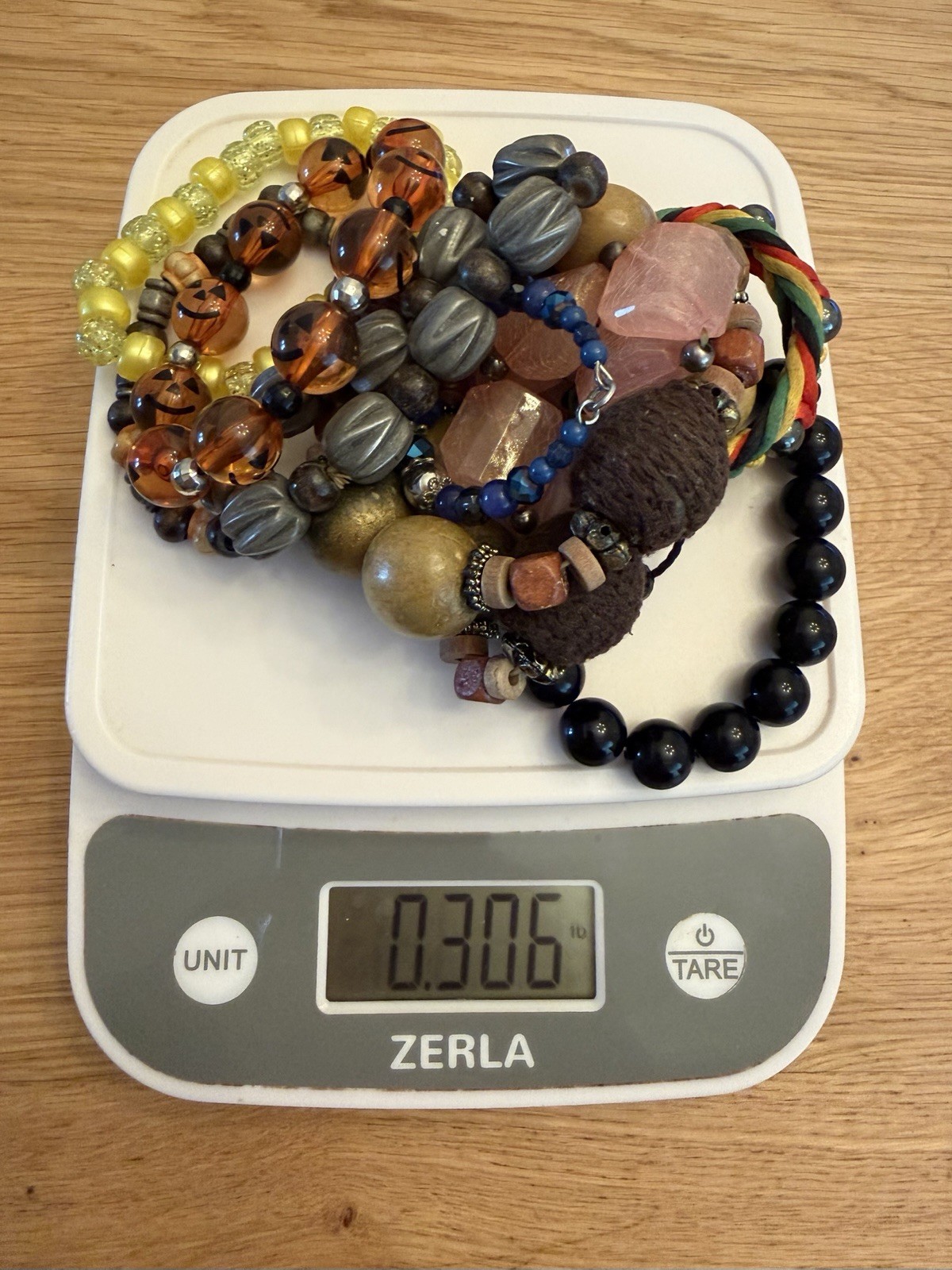Lot of 10 Eclectic Fashion Bracelets – Mixed Plastic, Acrylic, Wood, Resin Beads