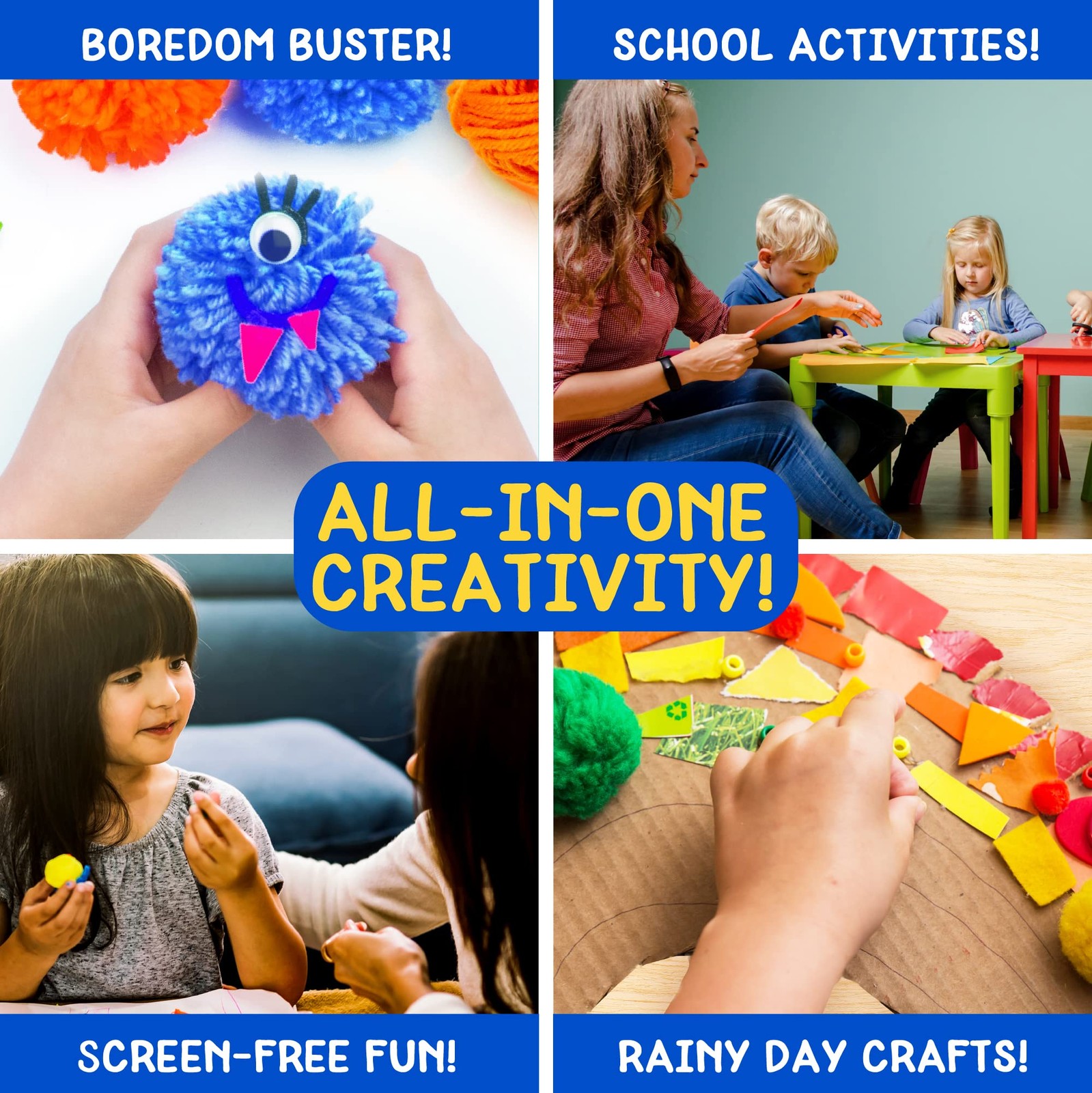 Ultimate 200+ Piece Rainbow Craft Supply Bundle, Arts & Crafts Kit for All Ages