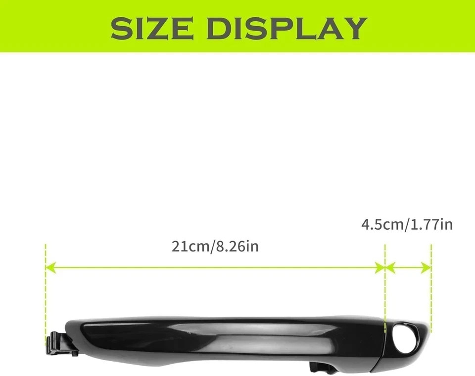 Exterior Door Handles(4PS with Cover fits Elantra 2017 2018 2019 2020, Front