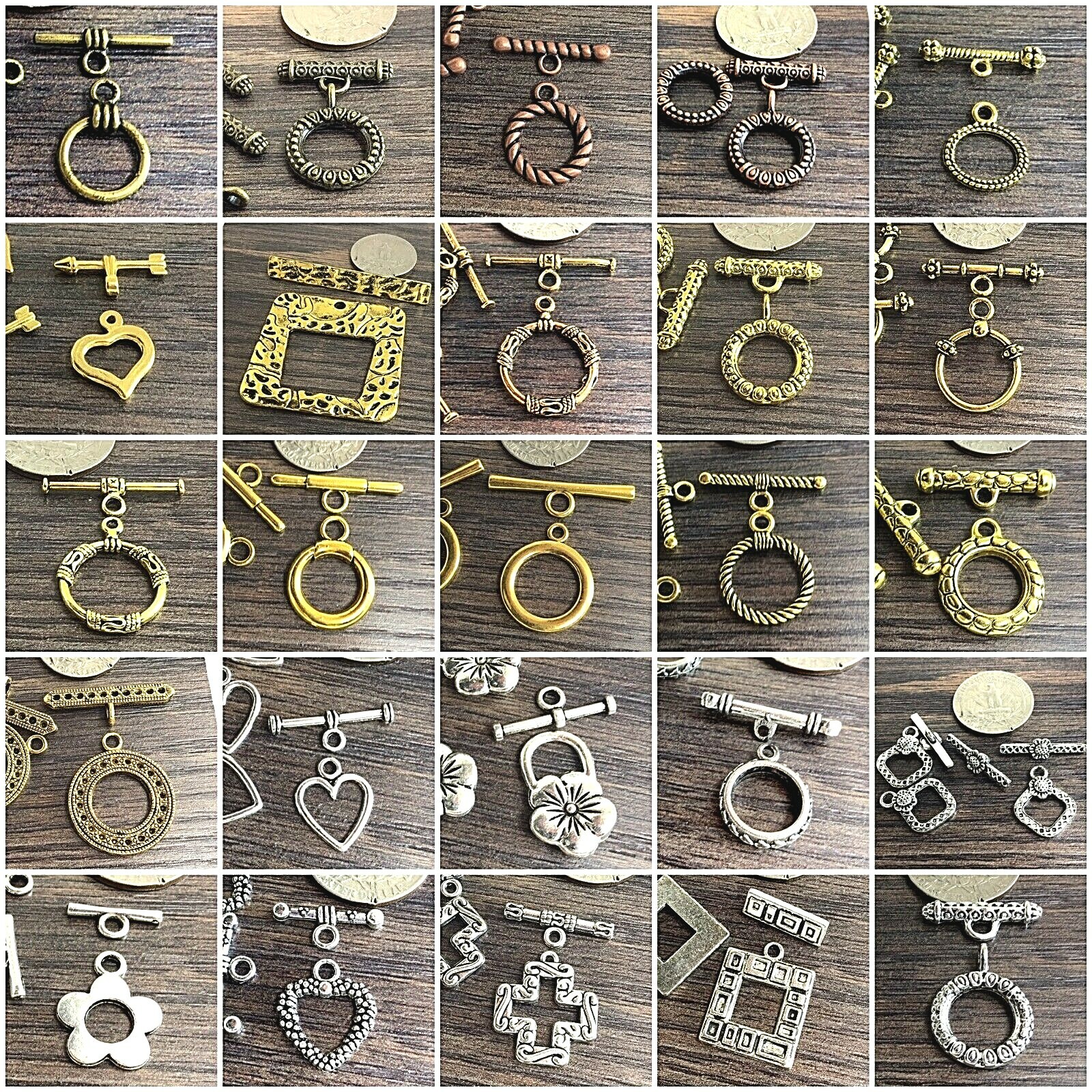 Silver Brass Gold Toggle Clasp Toggle Necklace Jewelry Findings Free Shipping