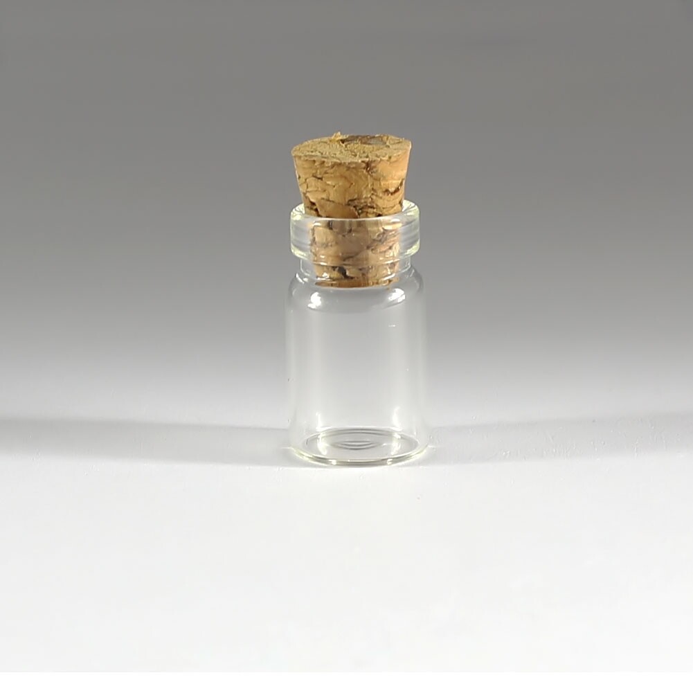 Wholesale 0.5–10ML Tiny Clear Glass Bottles Empty Glass Bottle With Cork Vials